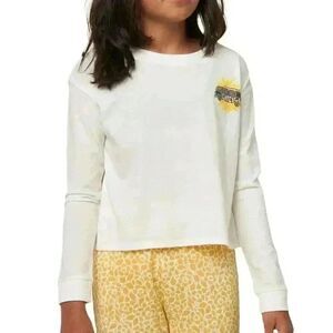 O'NEILL GIRL'S IVORY GROOVYNESS LONG SLEEVE T-SHIRT NEW